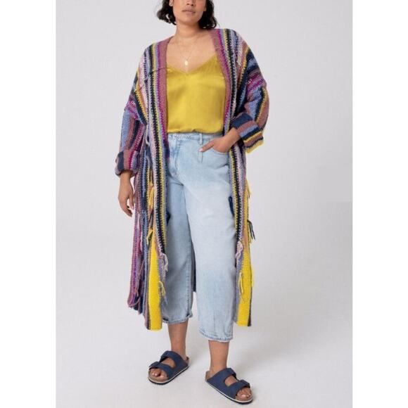 Anthropologie Pilcro Dreamer Striped Duster Sweater Size XS/S - Picture 5 of 11